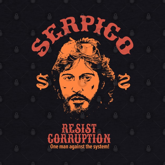 Serpico: A Badge of Integrity - Al Pacino Inspired T-Shirt by Boogosh